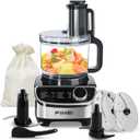 FIMEI 12-Cup Food Processor with Stainless Steel Blades - Food Processors Best Rated 2025 Perfect for Chopping, Slicing, and Pureeing, 600W Motor