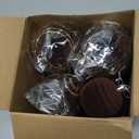 Suzile 18 Pcs Velvet Christmas Tree Ornaments Flocked Christmas Ball Decorations Xmas Balls Holiday Hanging Ornaments for Xmas Tree Wreath Garland Holiday Fireplace Decoration (Dark Brown)