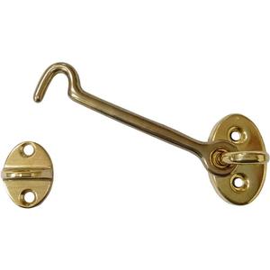 QCAA Heavier Duty Brass Door Hook Latch & Eye, 4", Vibrated Brass, Made in Taiwan, 1 Pack QCAA Heavier Duty Brass Door Hook Latch & Eye, 4", Vibrated Brass, Made in Taiwan, 1 Pack