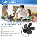 S97012248 97012248 Range Hood Fan Motor BP17 Replacement Part fit for B-roan Nu-Tone 40000 & 42000 Series and Ken-More Stoves by Fetechmate Replace 99080492 97005161 99080533 99080410 99080363