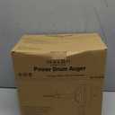 Drain Auger, Clog Remover with Drill Adapter, 25 Feet Flexible Plumbing Snake Use Manually or Powered for Kitchen, Bathroom and Shower Sink, Comes with Gloves (orange)