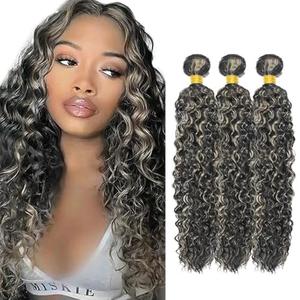 Ombre Bundles Color P1b/613 Water Wave Bundles 18 20 22 Inch Brazilian Unprocessed Virgin Hair 3 Bundles 150g Two Tone Black And Blonde Hair
