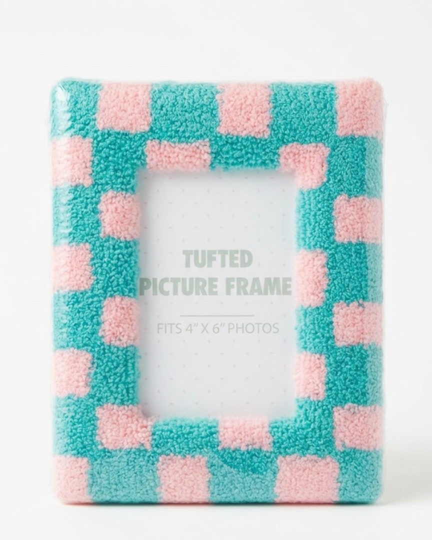 Tufted Picture Frame Fits 4"x6" Photos
