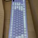 Wireless Keyboard and Mouse Combo, Full-Sized Wireless Keyboard and Adjustable DPI Mouse, 2.4GHz USB Receiver, Silent Keyboard and Mouse for PC, Windows, MAC, Desktop, Laptop(Purple)