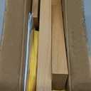 Wooden Art Canvas Holder, Wall-Mounted Painting Storage Rack with Non-Slip Pads, Protects Artwork, Canvas Board from Floor Stain, Ideal for Studios, Galleries, Artist Workshops (7.9"L x 1.9"W x 4.7"H)