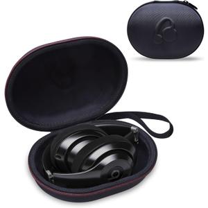 LTGEM Headphones Carrying Case Compatible with Beats Studio Pro, Solo 4, Studio 3, Solo 3, Solo 2 Over-Ear Headphones, Black