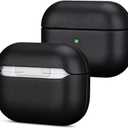 Lopie Handmade Series Cowhide AirPods Pro Case, Full Grain Leather, Shockproof, Dust/Dirt Proof - Black