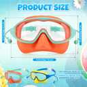 Kids Swim Goggles with Nose Cover Swimming Mask with Ear Plugs UV No Leaking Anti Fog Pool Goggles for Boy Girl 4-10
