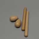 Wood Percussion Instruments, 1 Pair 8 Inches Rhythm Stick Mallets, 1 Pair Wooden Egg Shakers and 1 Storage Bag for Easter Party or Christmas Stocking Stuffers Gifts Musical Instrument