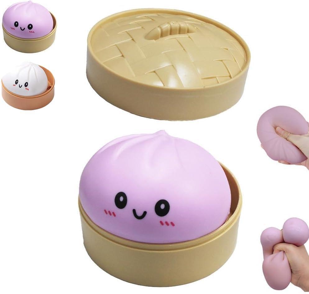 Dumpling Squishy, Dumpling Squishy Mystery Box, Cute Big Squishy Dumpling Stress Ball Fidget Sensory Toy for Adults Anxiety Relief, Novelty Squeeze Ball for Office Desk 