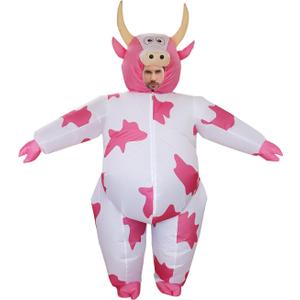 RHYTHMARTS Inflatable Cow Costume Adult Blow Up Costume Funny Inflatable Costumes for Halloween Christmas