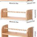 SAG's store Floating Nursery Shelves - Set of 3 Natural Wood Wall-Mounted Bookshelves for Kids Room, Baby Room, Nursery Decor - 15.7" Wide, Solid Wood Shelves for Books, Toys, and Decor Storage