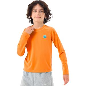 Boys Rash Guard Swim Shirts - Long Sleeve UPF 50+ Sun Shirts for Toddler Kids, Sun Protection SPF Water Surfing Shirts