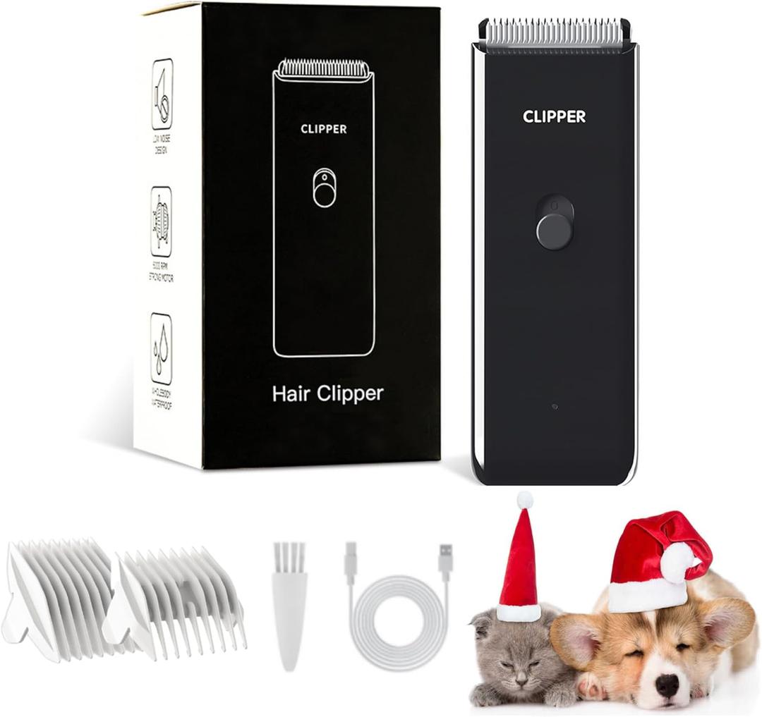 Home Professional Dog Grooming Kit Clipper Low Noise USB Rechargeable for Dog Cat (Ap005-black)