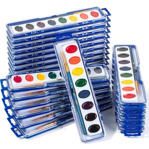 Mr. Pen- Washable Watercolors, 24 Pack, 8 Colors with Paint Brush, Bulk Watercolor Paint Set, Water Color Painting Kids, Watercolors for Kids and Adults