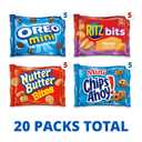 Nabisco Classic Mix Variety Pack, OREO Mini, CHIPS AHOY! Mini, Nutter Butter Bites, RITZ Bits Cheese, 20 Snack Packs (EXP 11/22/26)