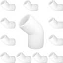 12-Pack 1 inch 45 Degree Elbow PVC Fitting, 2 Way Furniture Grade Pipe Connector for DIY PVC Shelf Building Furniture Greenhouse Garden Support Structure Frame