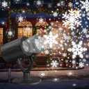 Christmas Projector Lights Outdoor, Snowflake Lights Night, Christmas Dynamic Snow Lamp Projection, Xmas Holiday Indoor Party Decor, Waterproof Snow Flake Projector Light Home Decorations