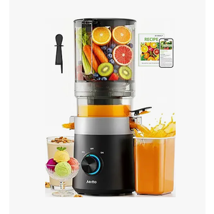 Easy to Clean Juicer Machines With Filter-Free Design, 3-in-1 Cold Press Juicer (For Juice/Sorbet/Nut Milk), 6.0" Extra Large Chute For Whole Fruits & Vegetables, Large Capacity, With Pusher