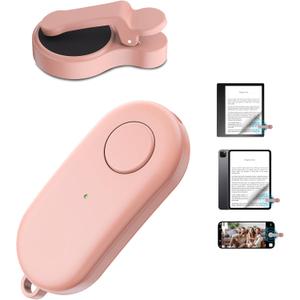 Remote Control Page Turner for Kindle Paperwhite Oasis Kobo eReaders,Kindle Clicker Page Turner Accessories for iPhone,iPad, Android Tablets Reading Novels,Camera Video Record&Shutter Selfie (Pink)