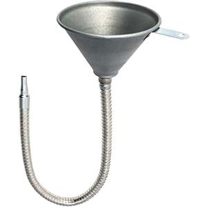 23.7" Bendable Spout Funnel with Filter, Iron Automotive Fuel Funnel with Flexible Pipe, Fuel Funnel with Long Hose, Universal Funnel for All Oils, Gas, Fuel and Other Liquids (23.7")