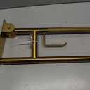Flip Down Toilet Grab Bar 32 Inch Gold, Munzong Anti-Slip Handicap Grab Bar
