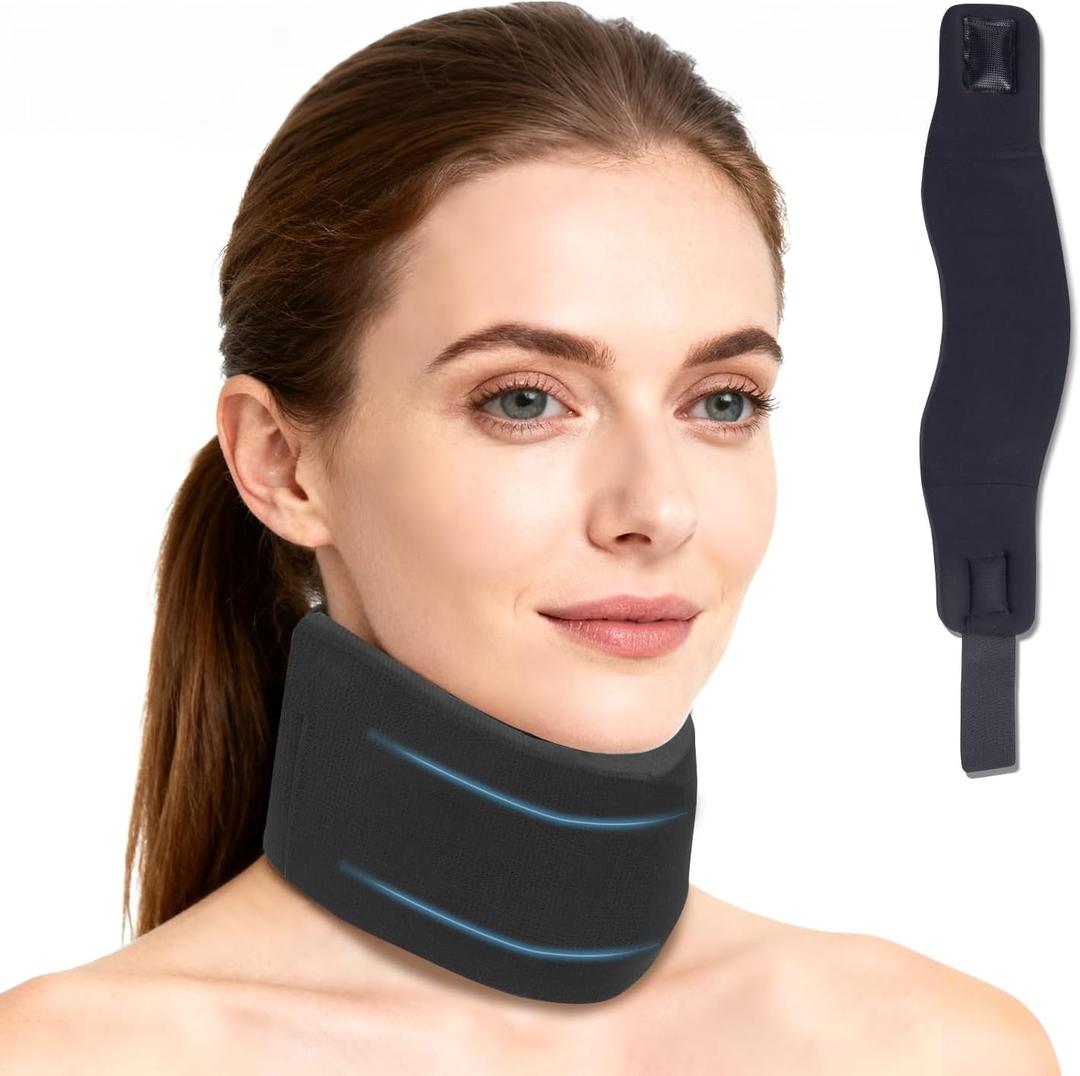 Neck Brace for Sleeping, Soft Foam Cervical Collar Neck Support Brace, Keep Vertebrae Stable for Relief of Cervical Spine Pressure for Women & Men(Medium) (M(Size:12.6"-15.7"))