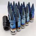 M12x1.5 Lug Burnt Blue Nuts Lug,Spiked Lug nut for Acura, Honda, Chevy, Hyundai, Toyota, Lexus, 20PCS 12x1.5 Lug Nuts with Socket Key.