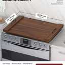 BLUEWEST Noodle Board Stove Cover, Acacia Wood Stove Top Covers Board for Gas Burners and Electric Stove, Extra Thick Wooden RV Stovetop Cover/Sink Cover - Tray for Kitchen Counter Space