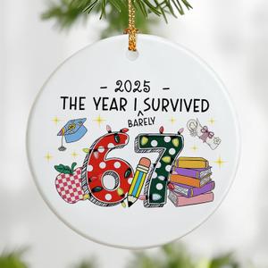 Six Seven Christmas Ornament, Teacher Six Seven Ornaments, 67 Meme Ornament, Funny Christmas Ornaments 2025, Gifts for Teacher from Student, Funny Teen Gift, 67 Meme Gift