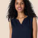 Amazon Essentials Women's Sleeveless Woven Shift Dress (Medium, Navy)