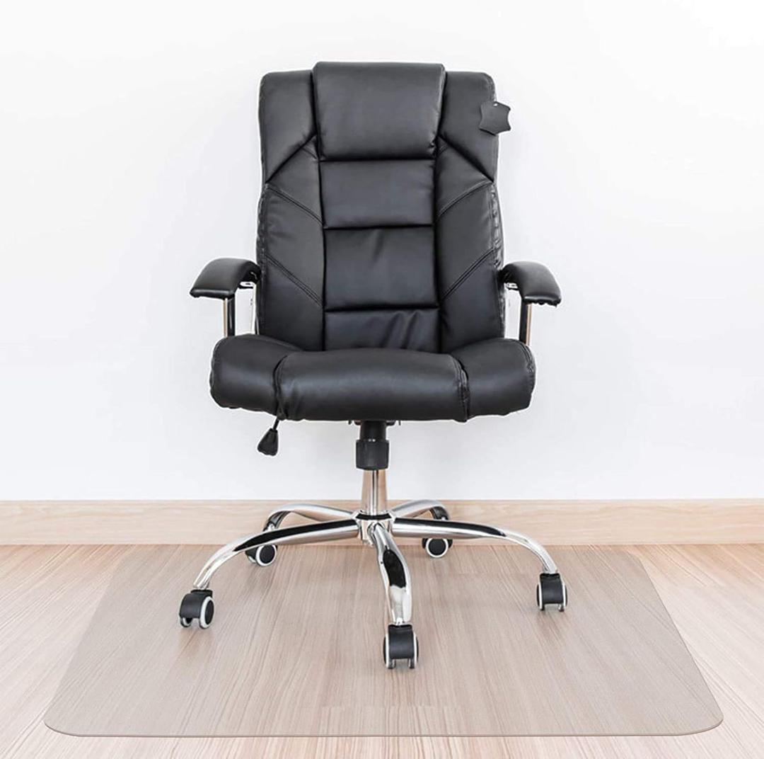 Kuyal Clear Chair Mat, Hard Floor Use, 48" X 59" Transparent Office Home Floor Protector mat Chairmats (48" X 59" Rectangle)