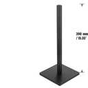 JQK Toilet Paper Storage Stand Matte Black, 304 Stainless Steel Tissue Reserve Holder Square 3/4 Rolls Dispenser for Bathroom, TPS240-PB