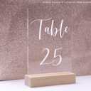 UNIQOOO 20 Pack 4" Birch Wood Stands for Wedding Acrylic Sign, Wood Table Number Holders for 1/8 Thick Acrylic Sheets | Wedding Display Stand, Card Holder, Great for Bar Menu, Retail Sign, Party and Events
