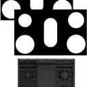 2PCS Gas Stove Top Protector Compatible With GE Model JGB660DEJWW 30 INCH Gas Range Mat, Ultra Thin 0.3MM Thickness, Reusable, Non-Stick and Easy to Clean