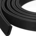 uxcell U Channel Edge Trim, 3.3ft Length Rubber Guard Seal Strip Edge Protector Round Type Fit for 0.5-1mm Edge, (5/32" W x 23/64" H) Black