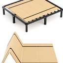 Imperius Foldable Box Spring, Bunkie Board, Bed Support Slats, Bed Boards for Under, Full 60 x 48 in