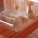 36 x 54 Inch Frosted Table Protector, 1.5mm Thick Plastic, Clear, Grime Proof, Easy to Clean, Suitable for Dining, Coffee, Dresser