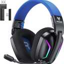WESEARY Wireless Gaming Headset for PS5, PS4, PC, Switch & Mac, 20ms Ultra-Low Latency, 2.4GHz USB & Bluetooth 5.4 Gaming Headphones with Mic, 50H Battery Life, 3D Spatial Audio, Dynamic Lighting