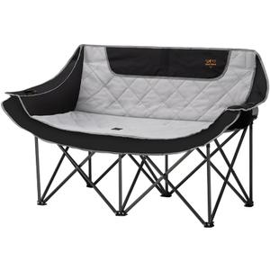 SAN HIMA Double Camping Chair, 40.7" Camping Couch, Padded Folding Loveseat