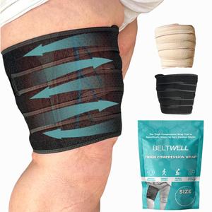 Beltwell - The Adjustable Thigh Compression Wraps For Big Swollen Upper Legs (1 wrap) (Black, XXL-TALL)