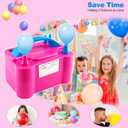 Balloon Pump 600W 110V Electric Balloon Pump Portable Electric Inflator Balloon Air Pump-2 Tying Tools Balloon Blower for Party Decoration