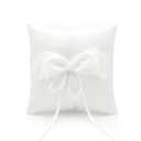 Fampery 1PCS Wedding Ring Pillow, 5.5'' X 5.5'' Lovely Lace Pearl Ivory Ring Bearer Cushion for Wedding Proposal Ceremony Party