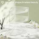 3-Tier Corner Bathroom Counter Organizer, Diamond-Shaped Corner Makeup Organizer Countertop, Easy to Install, Clear Bathroom/Dresser Organizer, Ideal for Girls