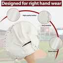 VioraWhite Pancake Baseball and Softball Training Glove - Flat & Soft Premium PVC Fielding Gear for Left-Hand Throw, Great Choice for Teens