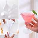 30 Count 7oz Clear Hard Plastic Martini Glasses Disposable Cocktail Glasses, Plastic Dessert Cups for Martini, Margarita, Cocktail, Dessert, Party