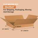 BOX USA Shipping Boxes Large 26"L x 20"W x 4"H 20-Pack - Corrugated Cardboard Box for Moving, Mailing, Packing, Packaging and Storage