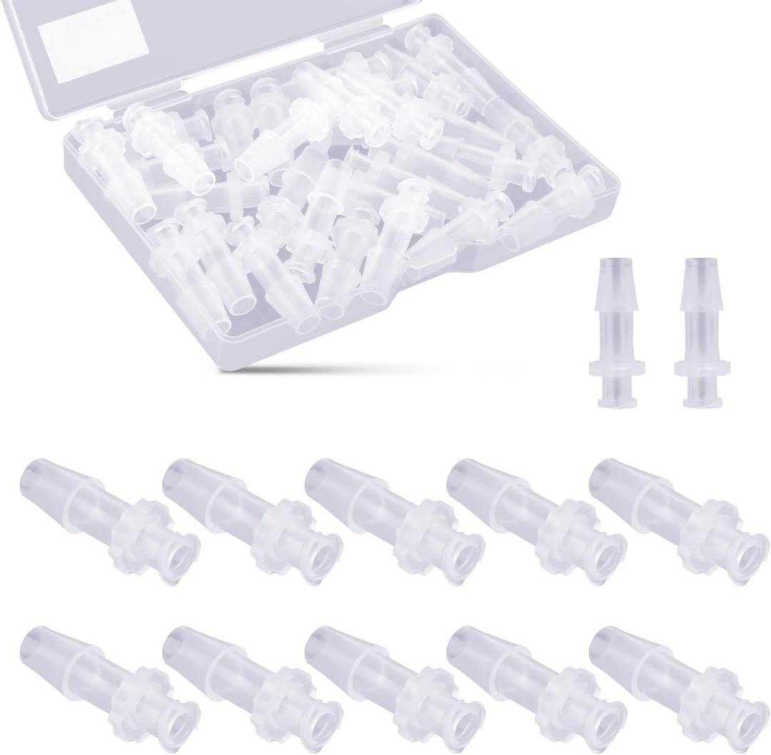 30pcs Luer Lock Adapter, Clear Female Luer Lock 1/4 Luer Lock Connector Kit Luer Connector