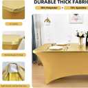 10-Pack 6ft Spandex Table Covers for Rectangle Standard Folding Tables - Wrinkle Resistant Stretch Tablecloths - Ultimate Fitted Table Protector for Parties, Banquet, Wedding