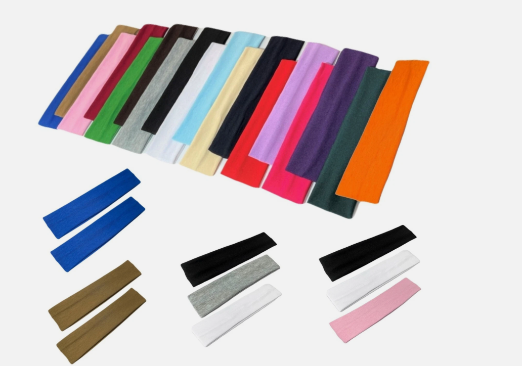 5 cm Wide Headbands 2Pack Plain Stretchy Kylie head band Bandeaux Yoga Hair Band